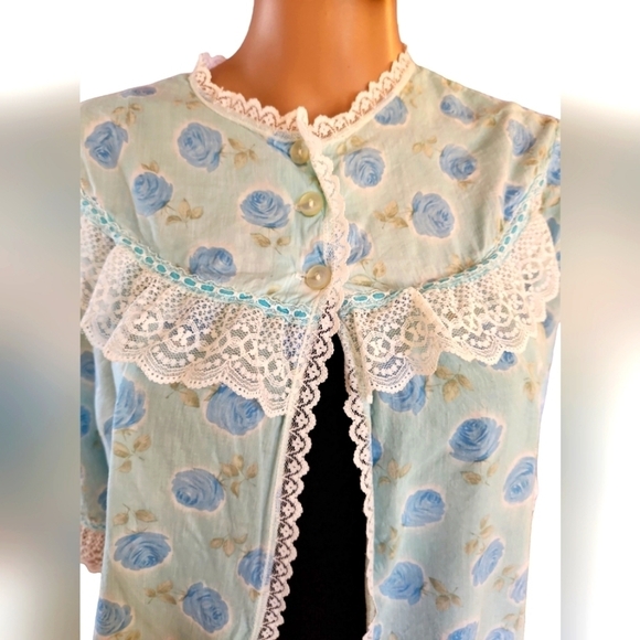 Vintage Blue Rose Robe - Picture 5 of 6